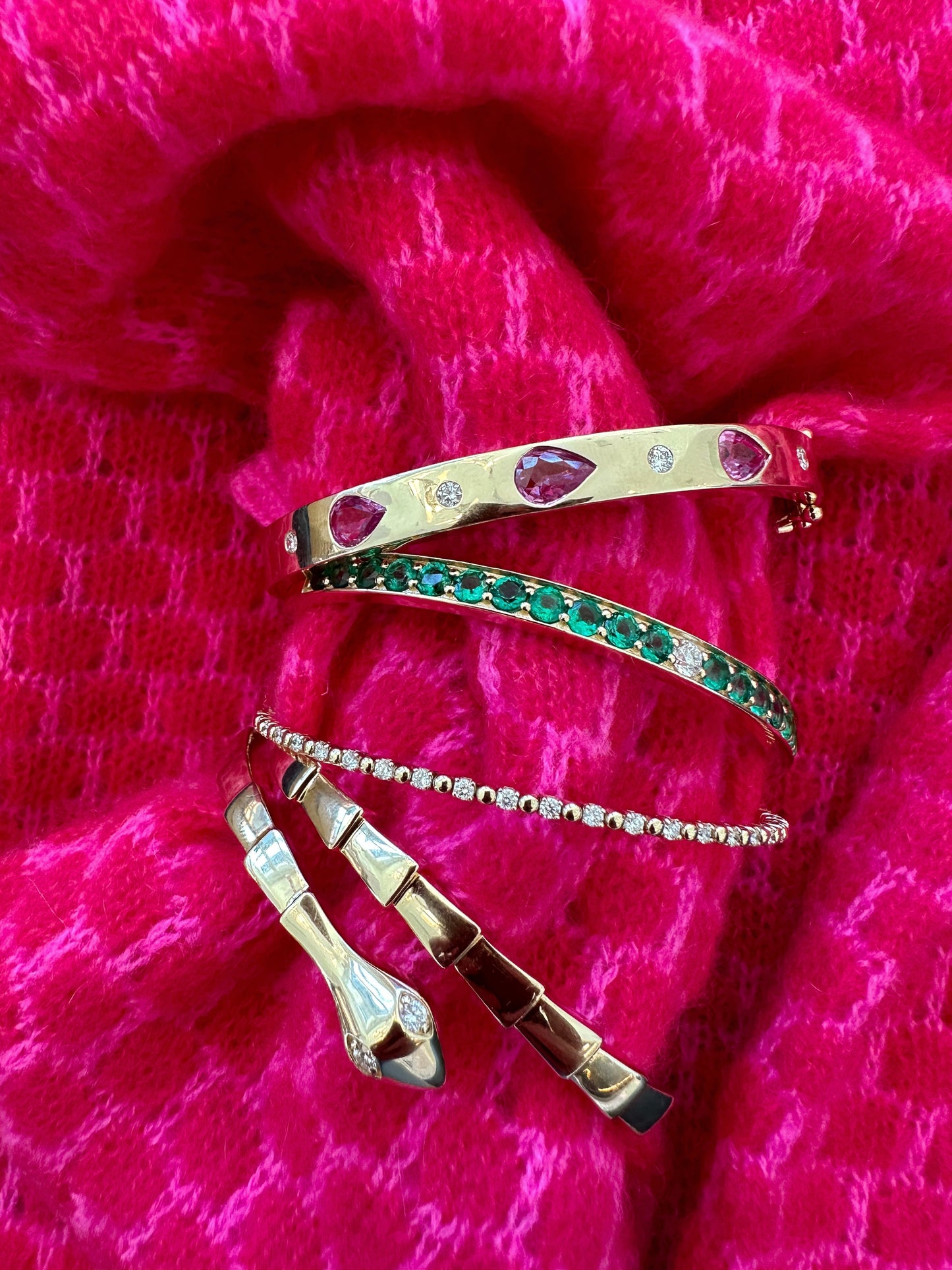Regina Emerald + Diamond Bangle