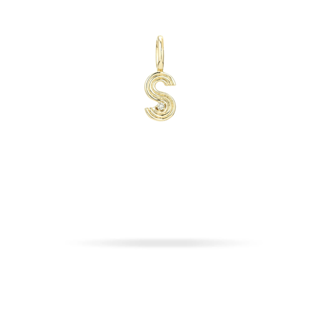 Mini Retro Letter Charm - PRE ORDER