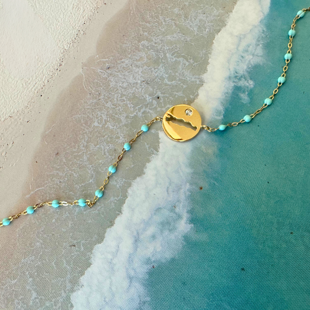 Jade online coin bracelet