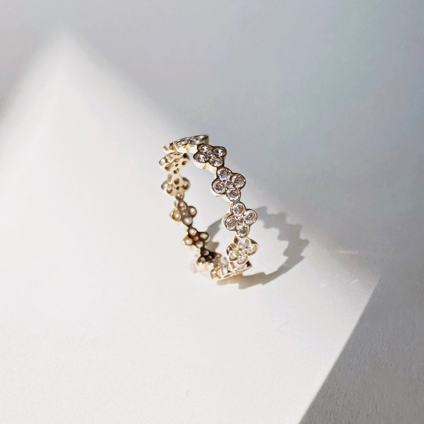 Celtic Clover Diamond Ring