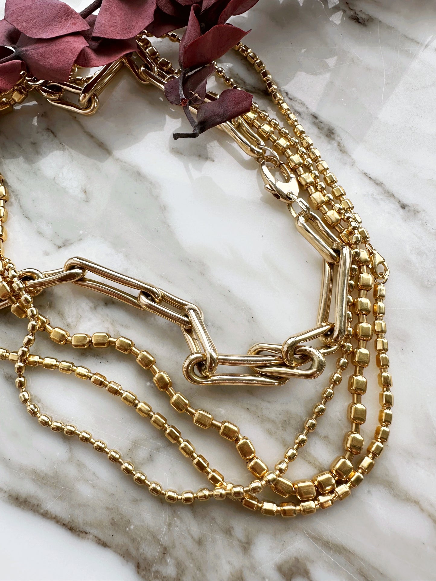RPJ-GOLD NUGGET CHAIN-18"