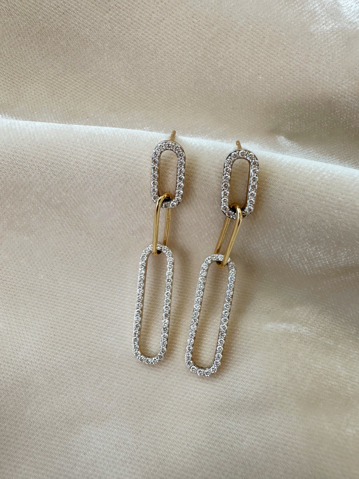 Christabel 3 Link Diamond Earrings