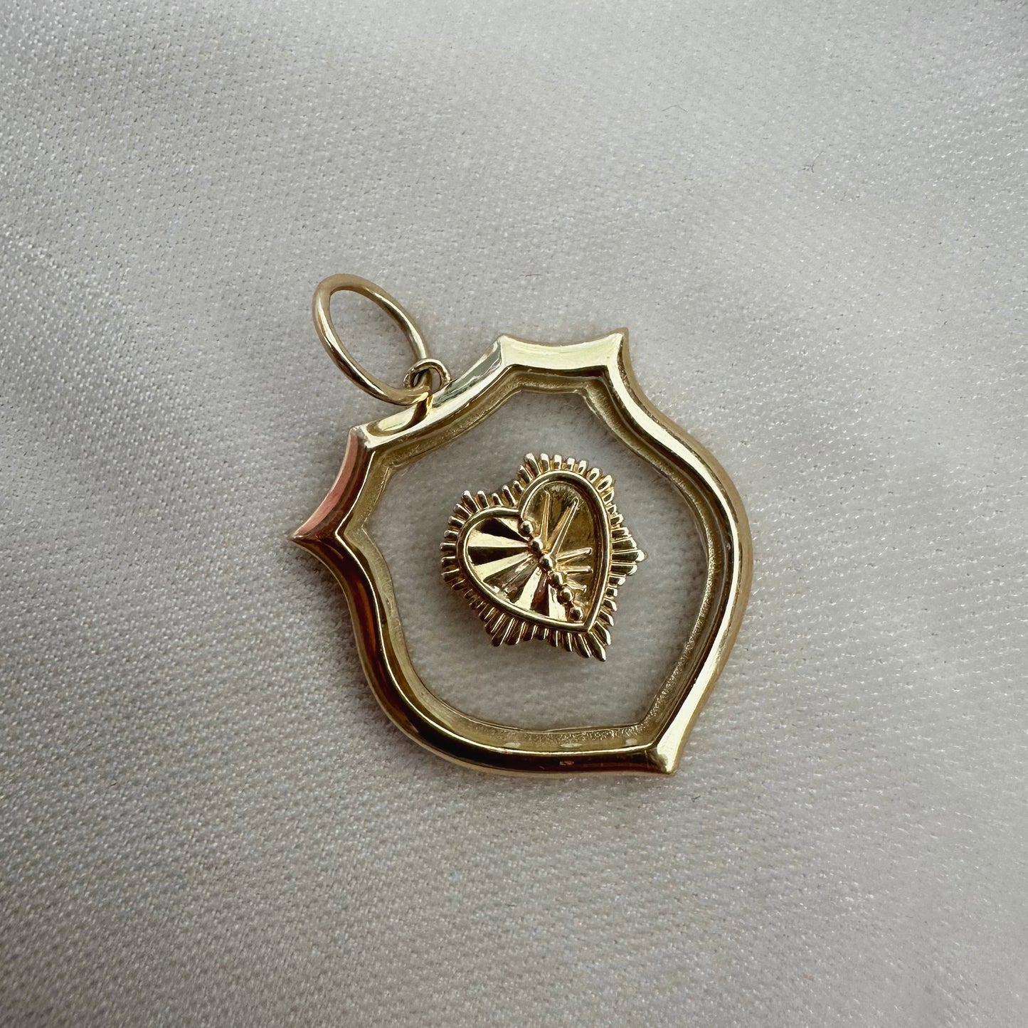 Louise Topaz & Gold Shield Charm