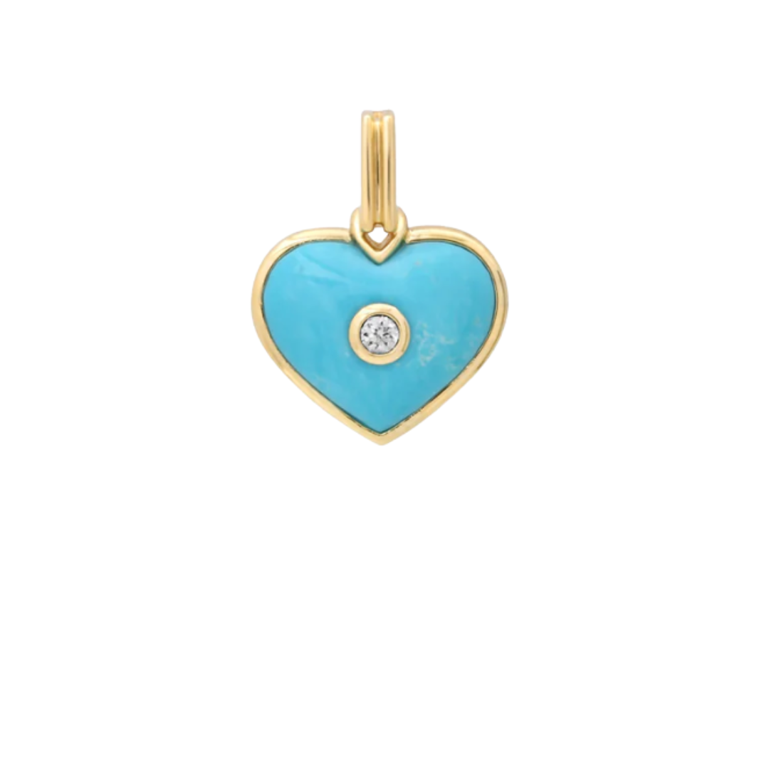 Mini Love Pendant in Turquoise