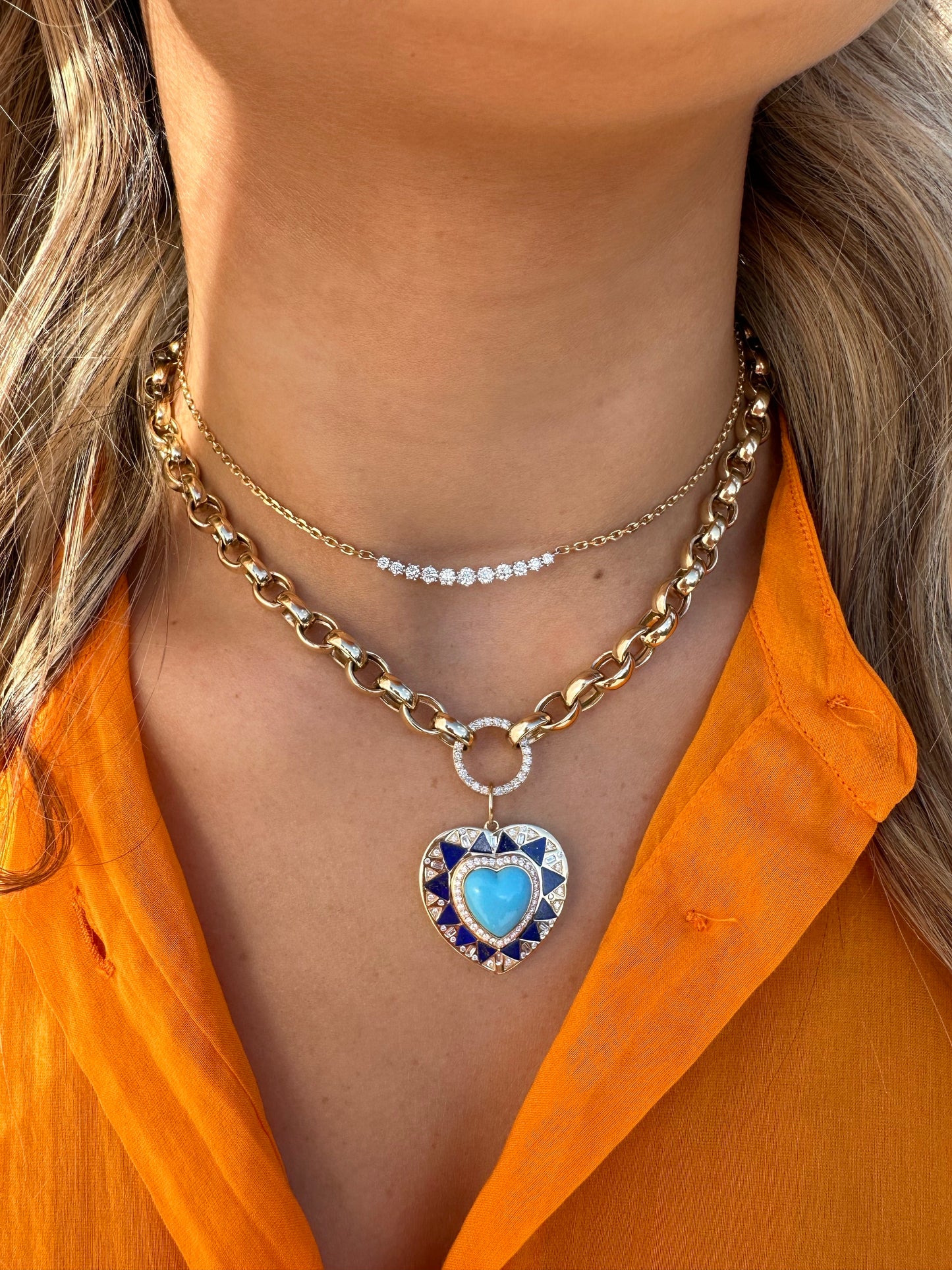 Starlight Diamond Bar Necklace