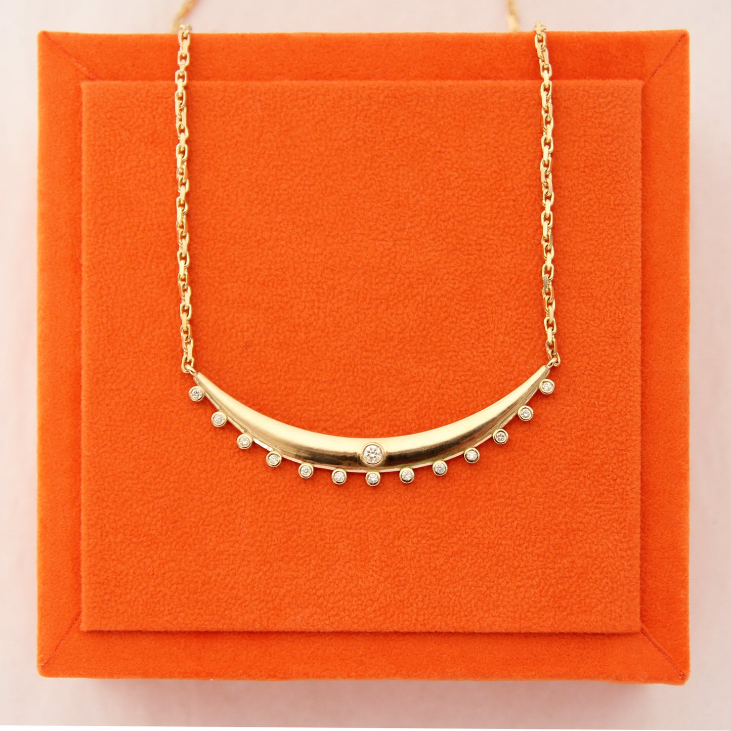 Aurelia Diamond Bar Necklace