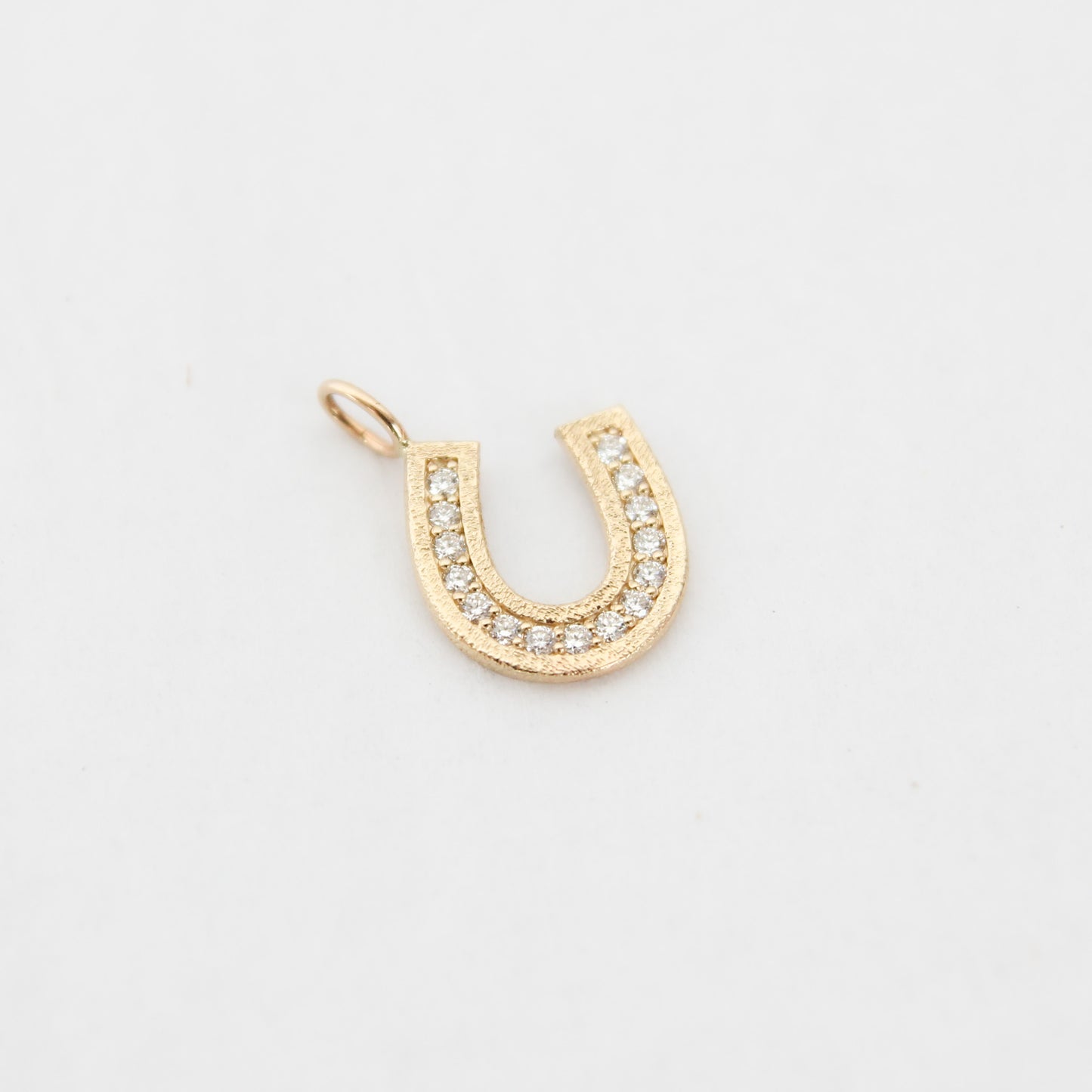 The Felicity Horseshoe Charm in Diamonds