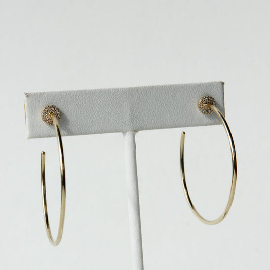 Blayne Wire and Pave Hoops