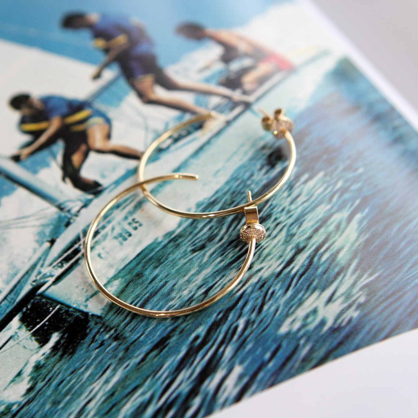 Blayne Wire and Pave Hoops