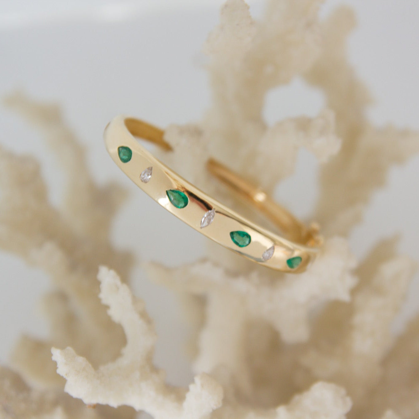 Oliver Diamond & Emerald Bangle