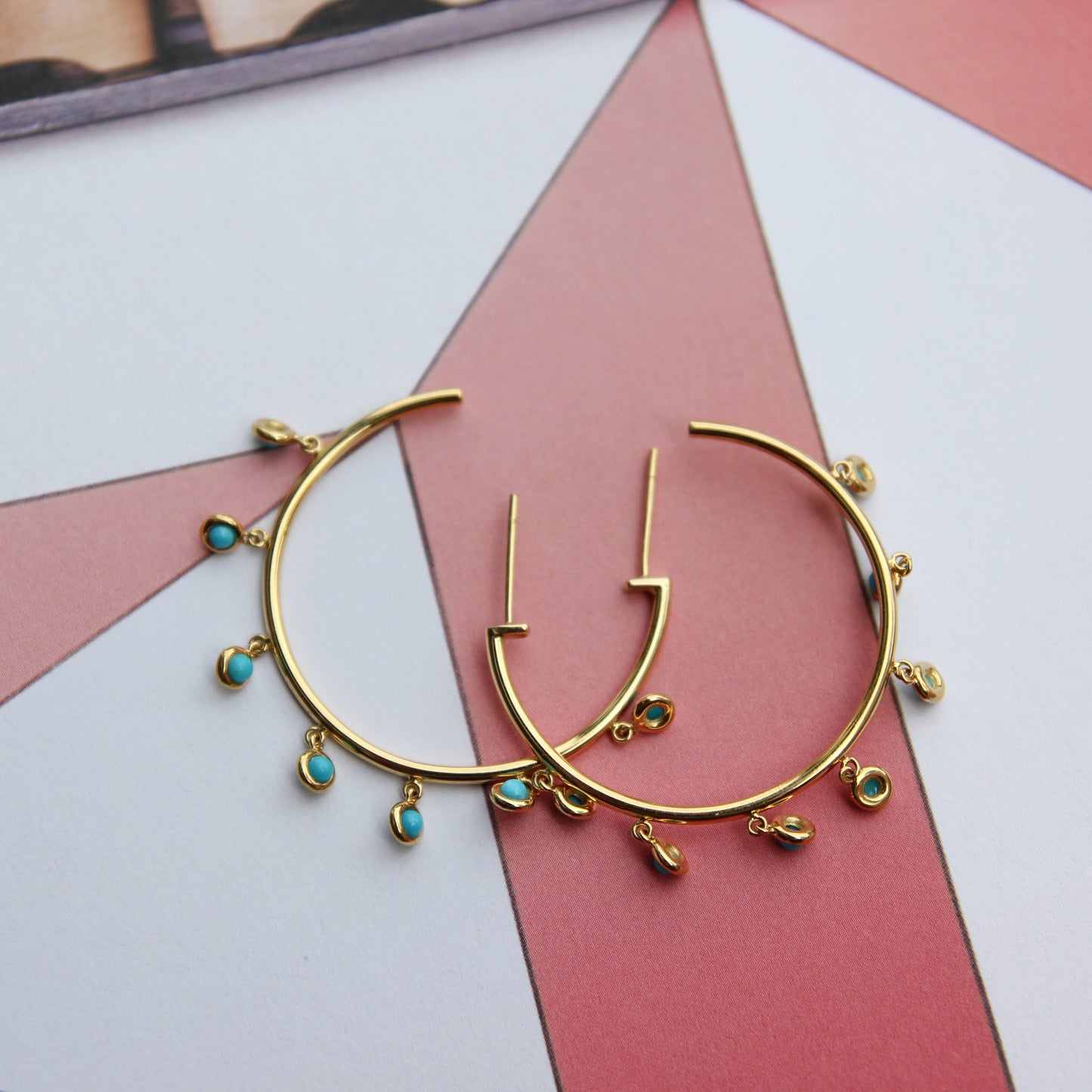 Roma Turquoise Hoops