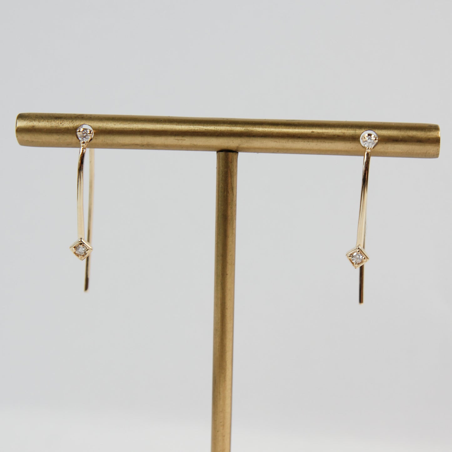 Val Diamond Wire Threader Earrings
