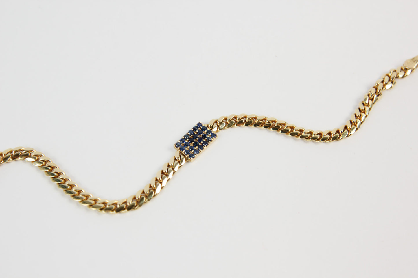 Havanna Sapphire Curb Chain Bracelet