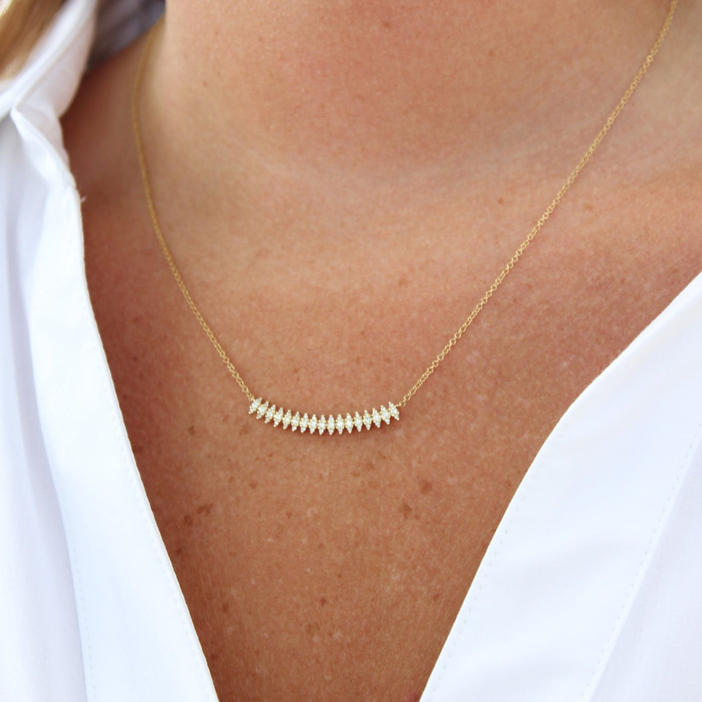 Marla Diamond Bar Necklace