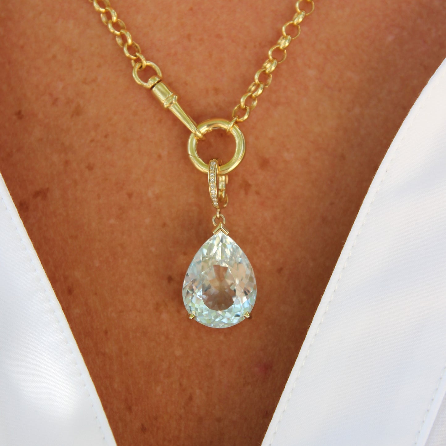 Westminster Blue Topaz Drop Charm