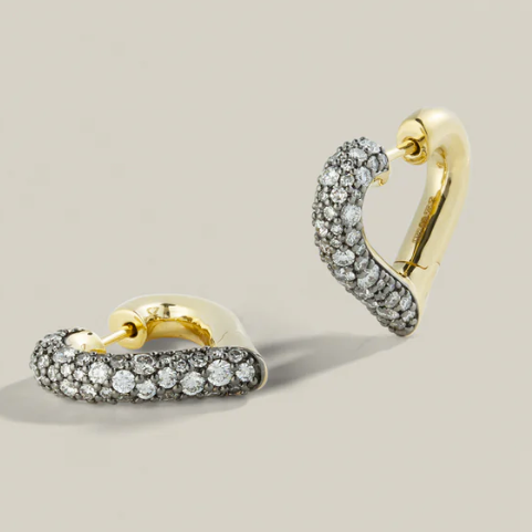 Baby Love Diamond Heart Earrings