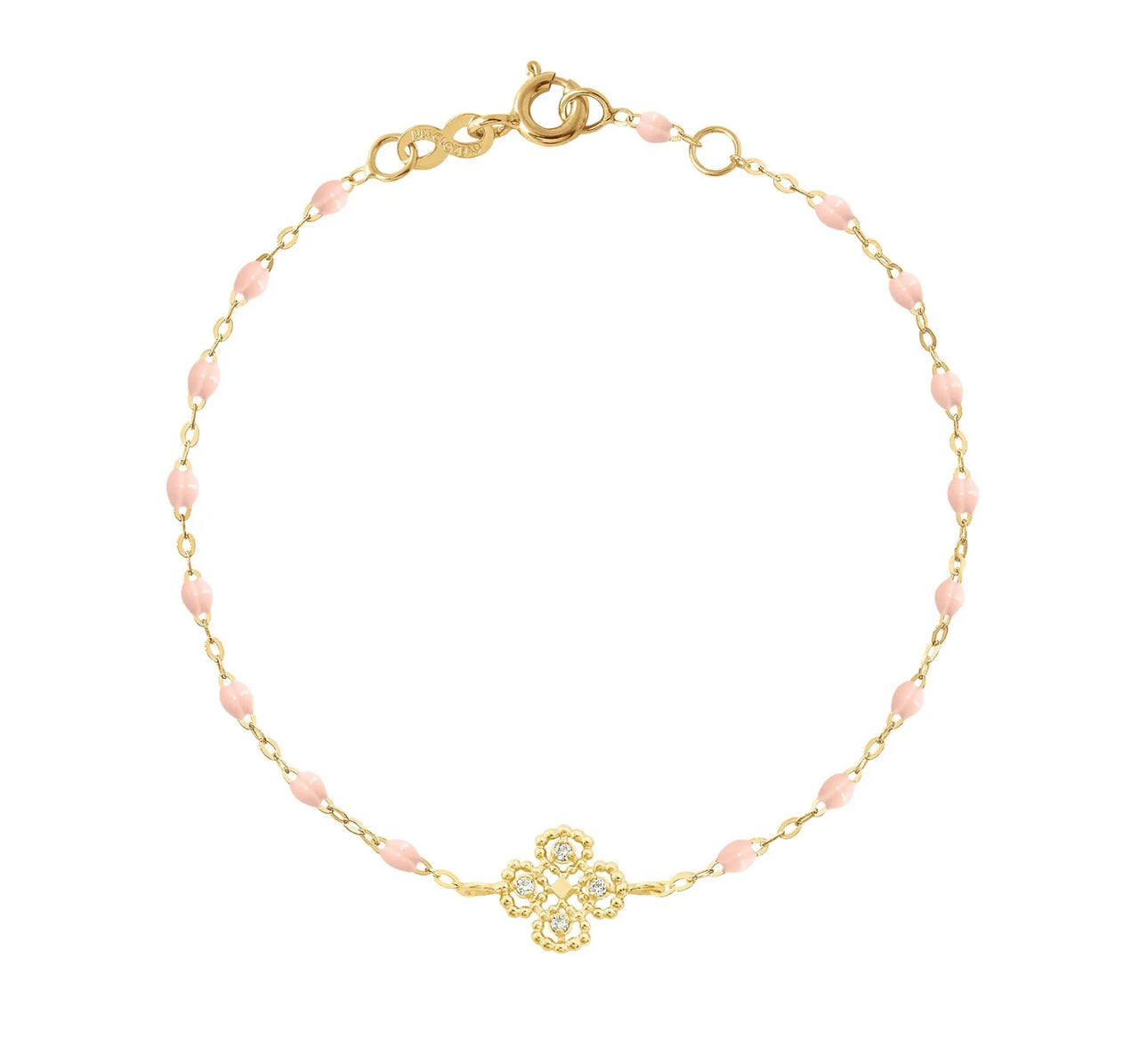 Lucky Clover Bracelet - Baby Pink