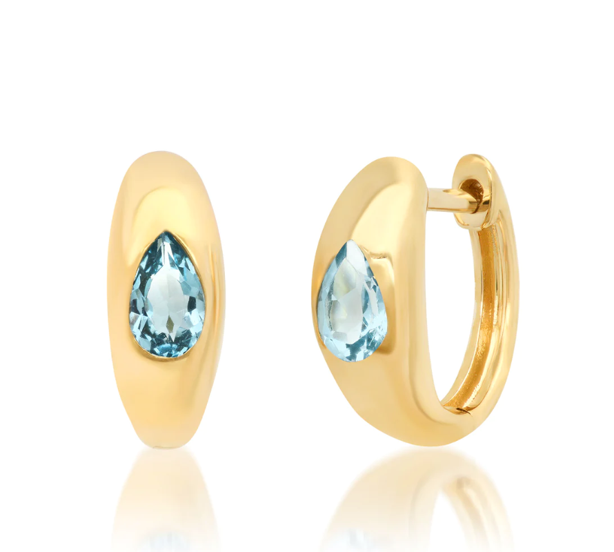 Sabela Topaz Huggie Earrings