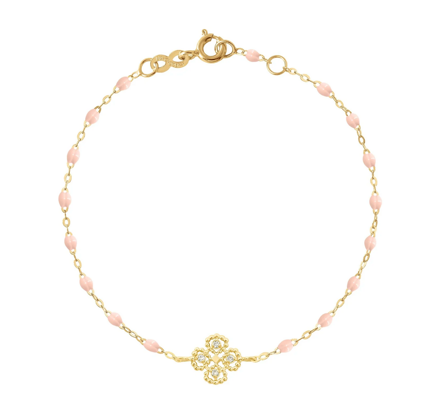 Lucky Clover Bracelet - Baby Pink