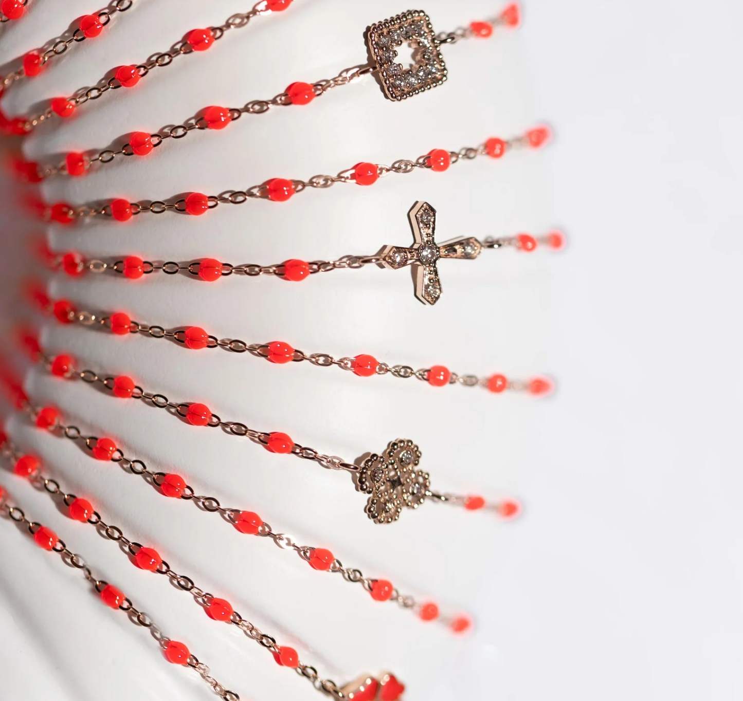 Lucky Clover Bracelet - Coral