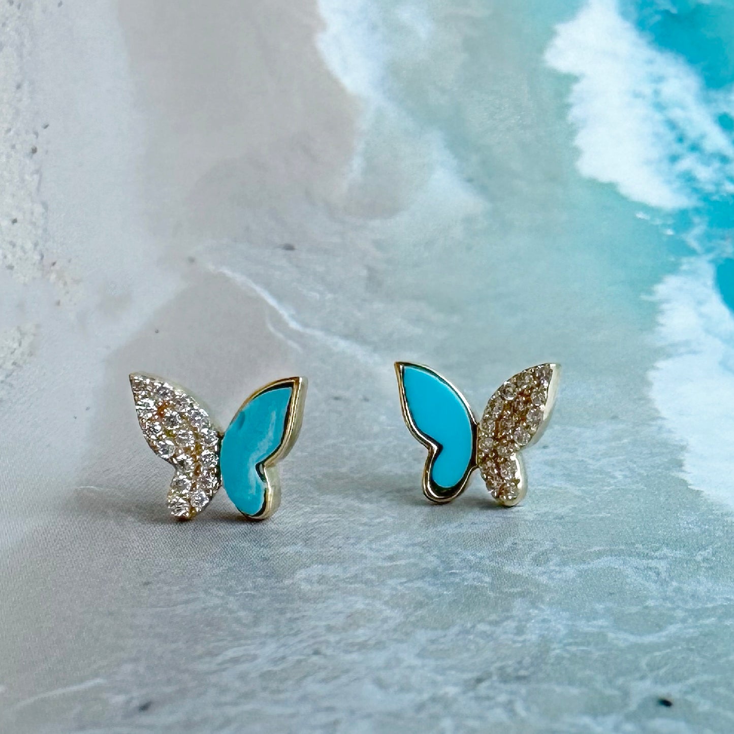 Lindsey Turquoise Butterfly Studs
