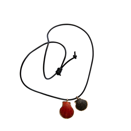 Double Shell Pendant Necklace