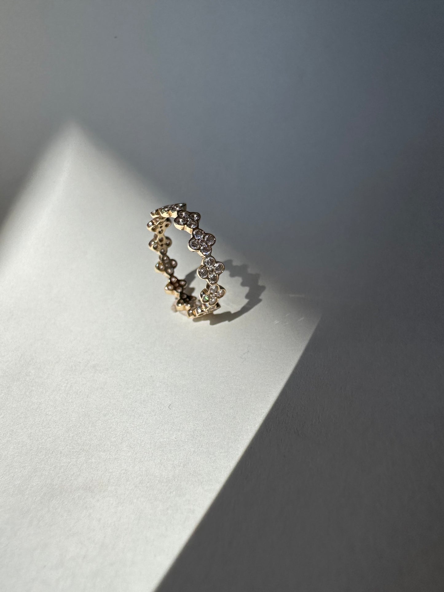 Celtic Clover Diamond Ring