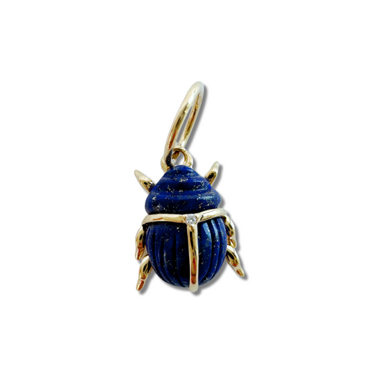 Lapis Scarab Charm