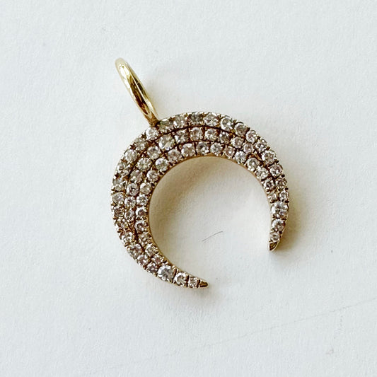 Hannah Double Horn Diamond Charm