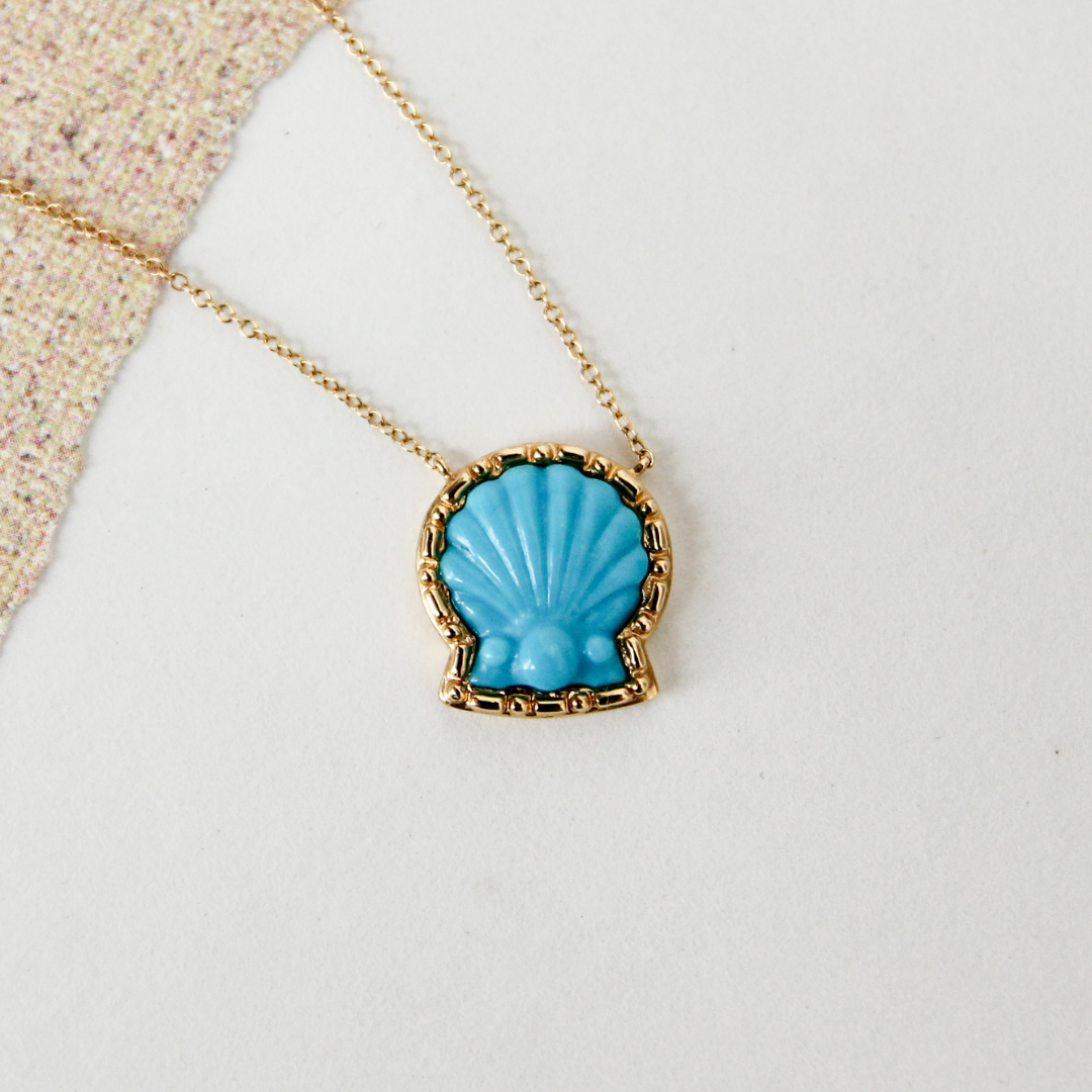 Alys Shell in Turquoise