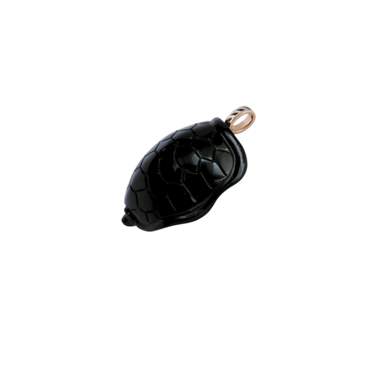 Carved Onyx Turtle Pendant