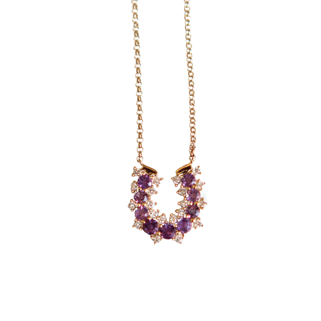 Mallory's Lucky Charm Necklace- Amethyst