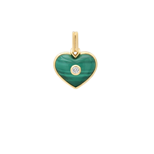Mini Love Pendant in Malachite