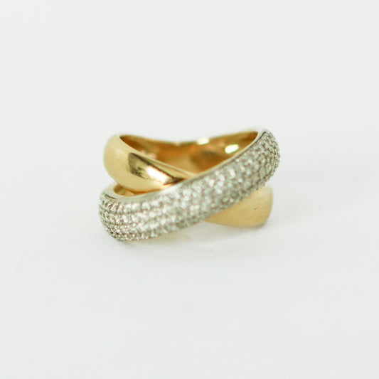 Amelia Pave Criss Cross Ring