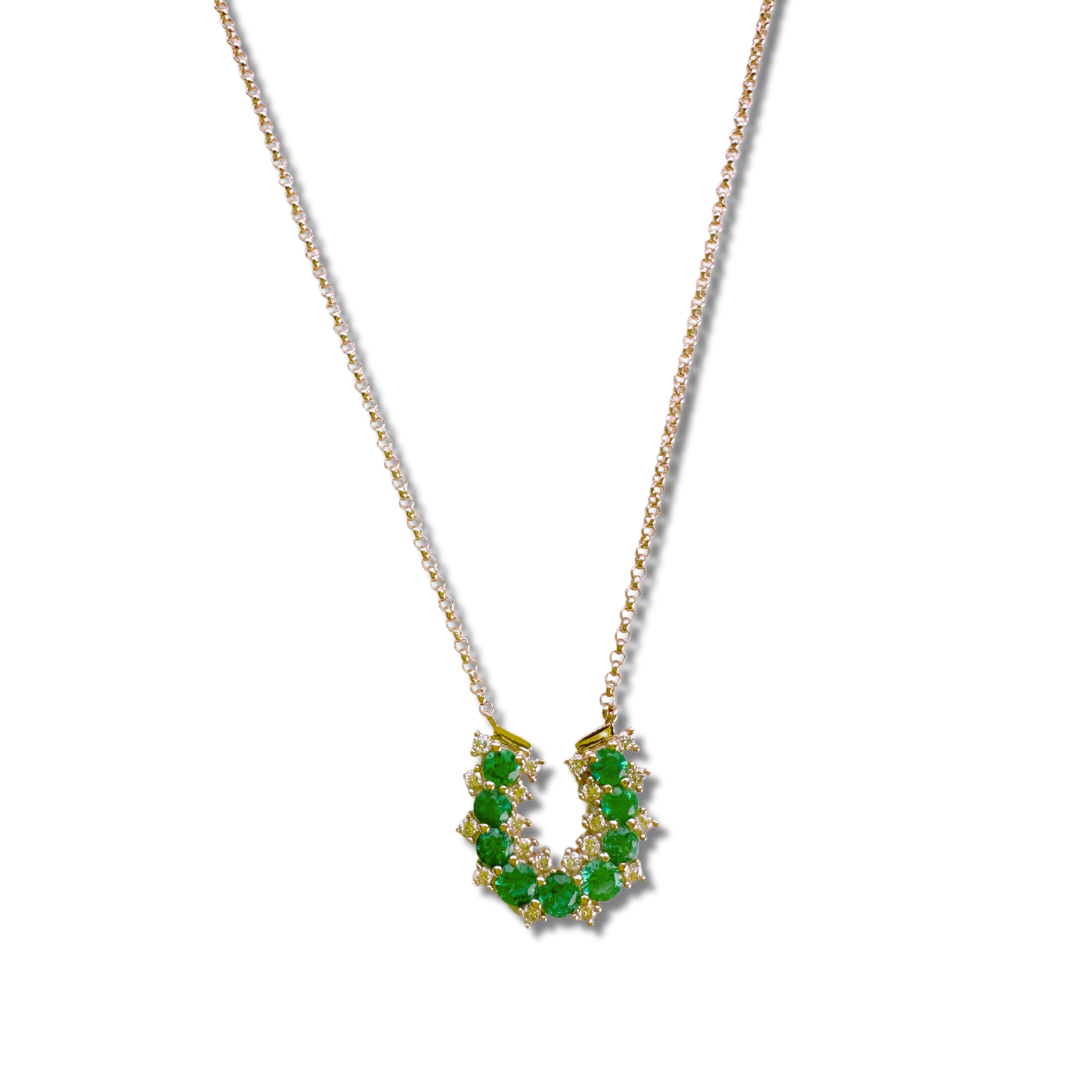 Mallory's Lucky Charm Necklace - Emerald