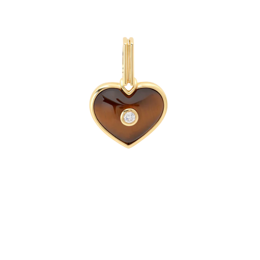 Mini Love Pendant in Tigers Eye