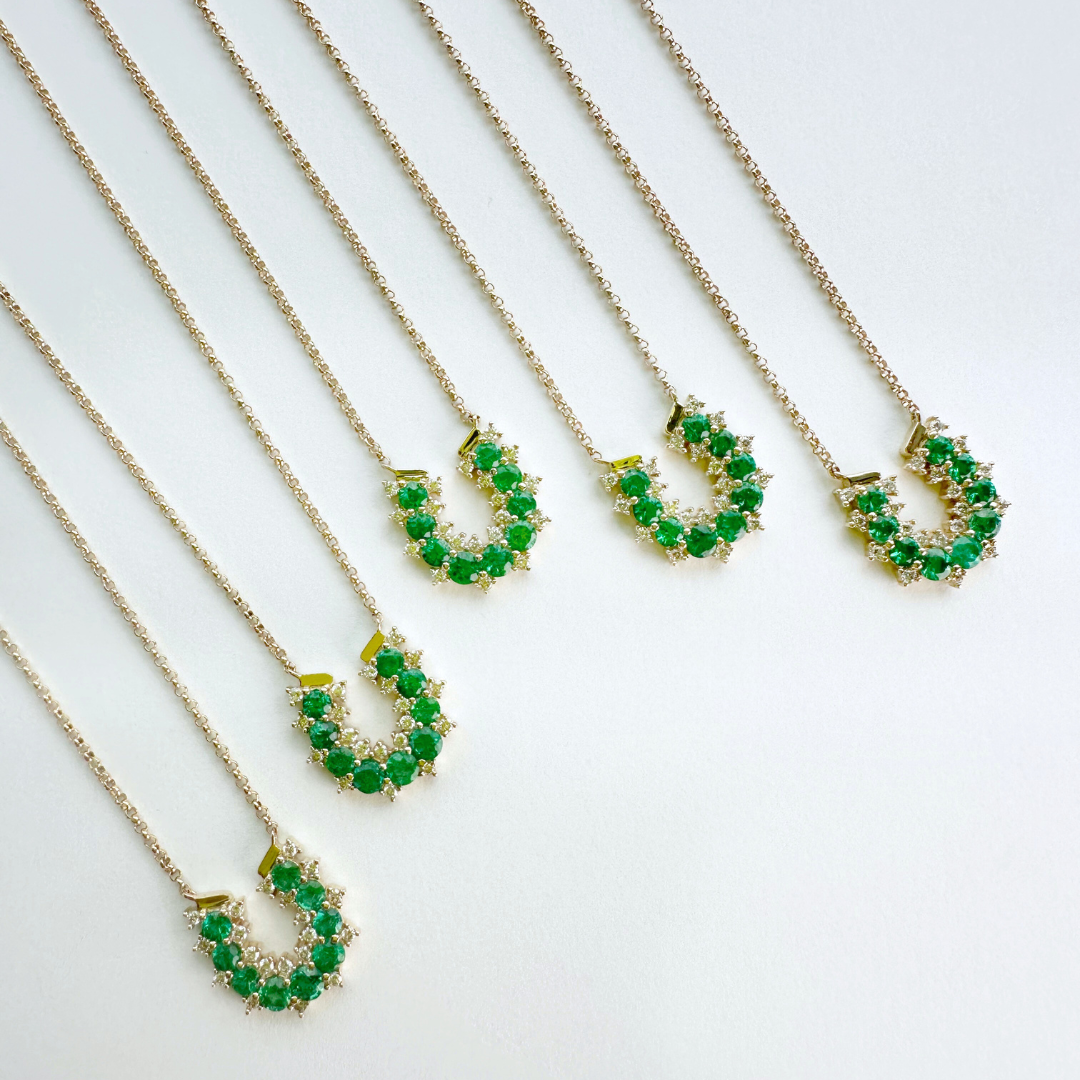 Mallory's Lucky Charm Necklace - Emerald