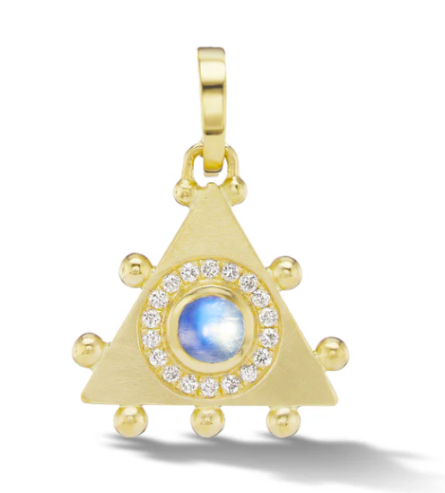 Evil Eye Amulet Charm in Moonstone