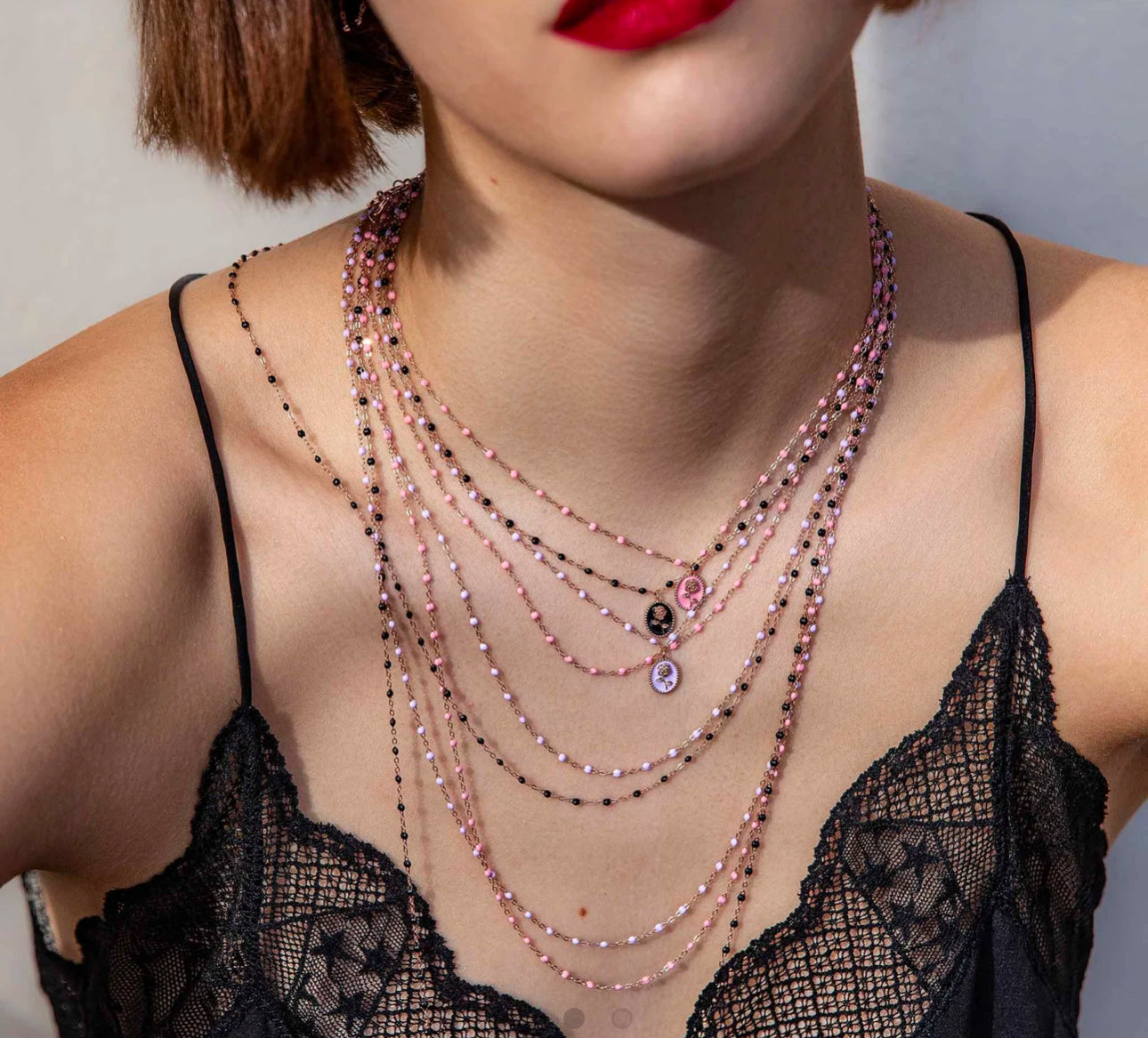 Giselle Necklace - Fuchsia