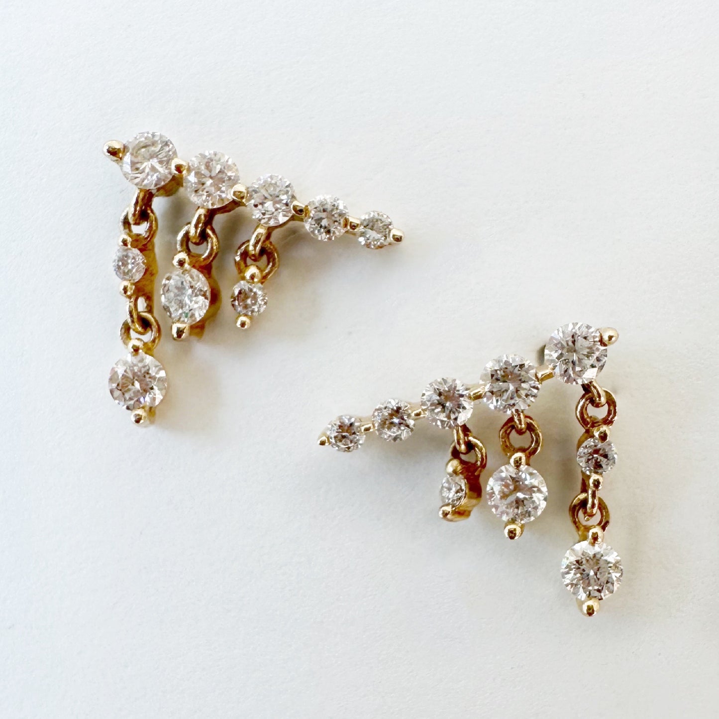 Blakely Diamond Dangle Stick Earrings