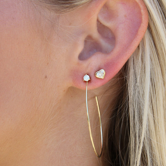 Lovie Heart Studs
