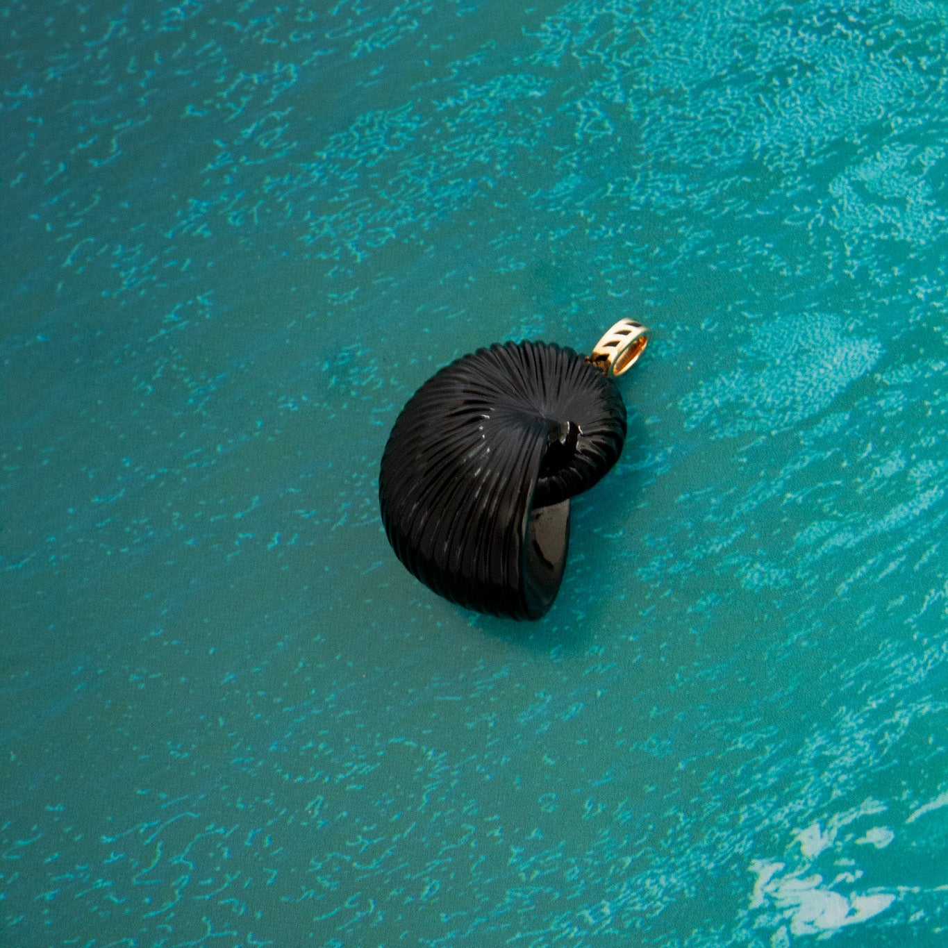 Carved Onyx Nautilus Pendant