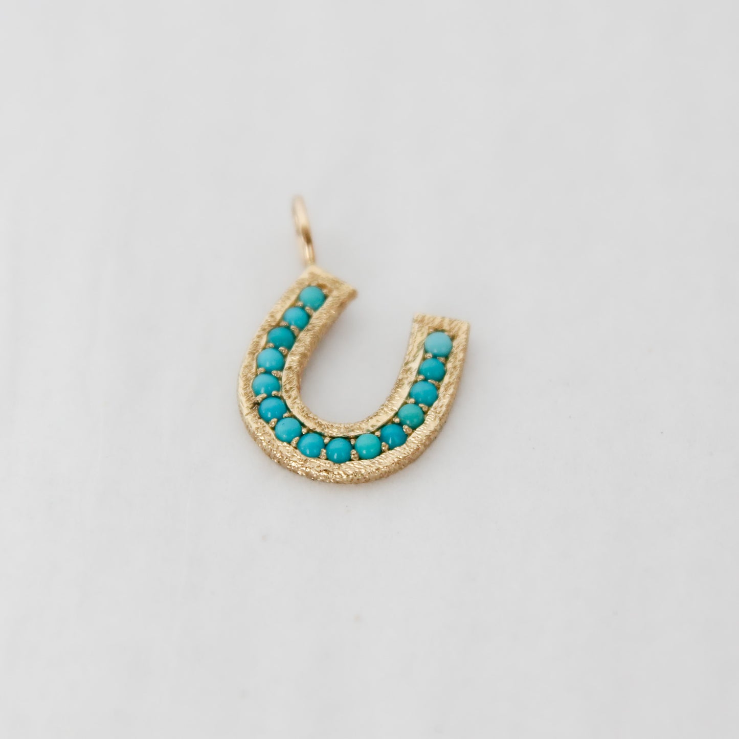 The Felicity Horseshoe Charm in Turquoise