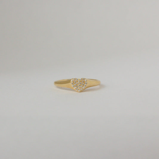 Caitlyn Pave Heart Ring
