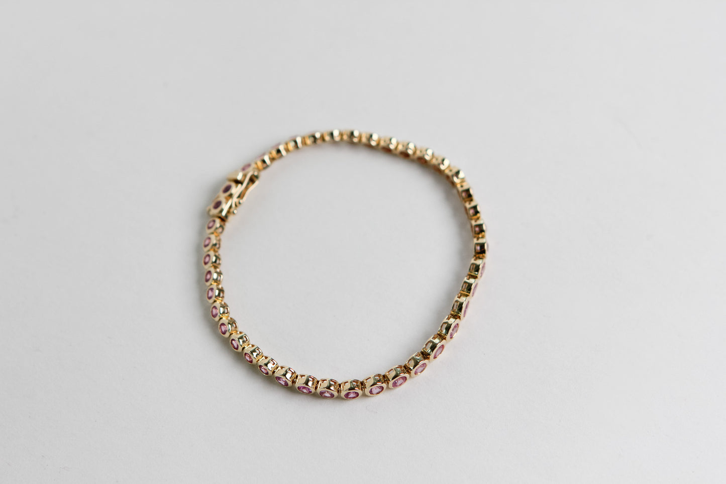 Camellia Pink Sapphire Bracelet