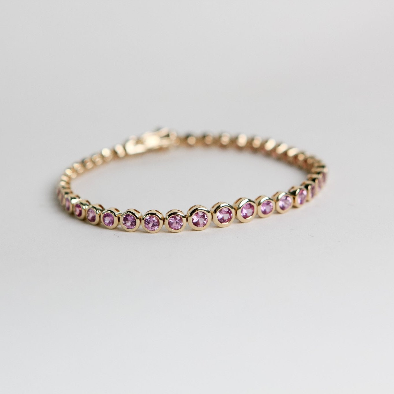 Camellia Pink Sapphire Bracelet