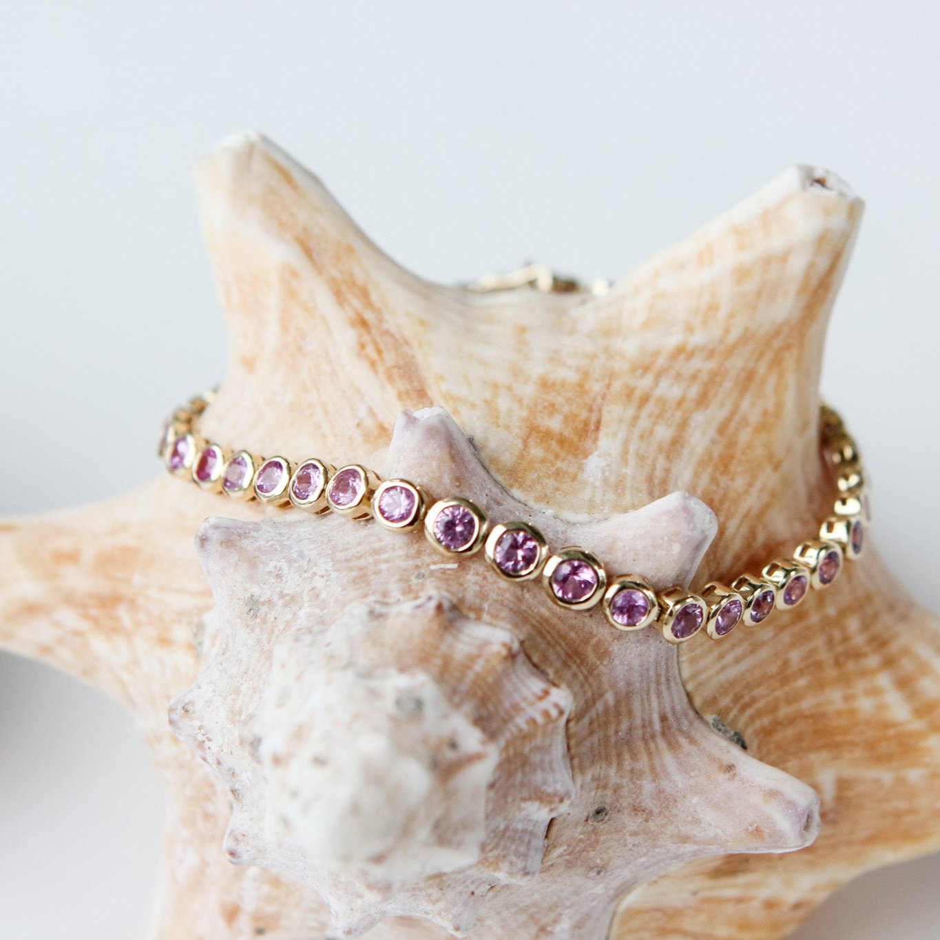 Camellia Pink Sapphire Bracelet