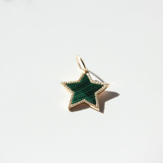 Malachite Star Charm