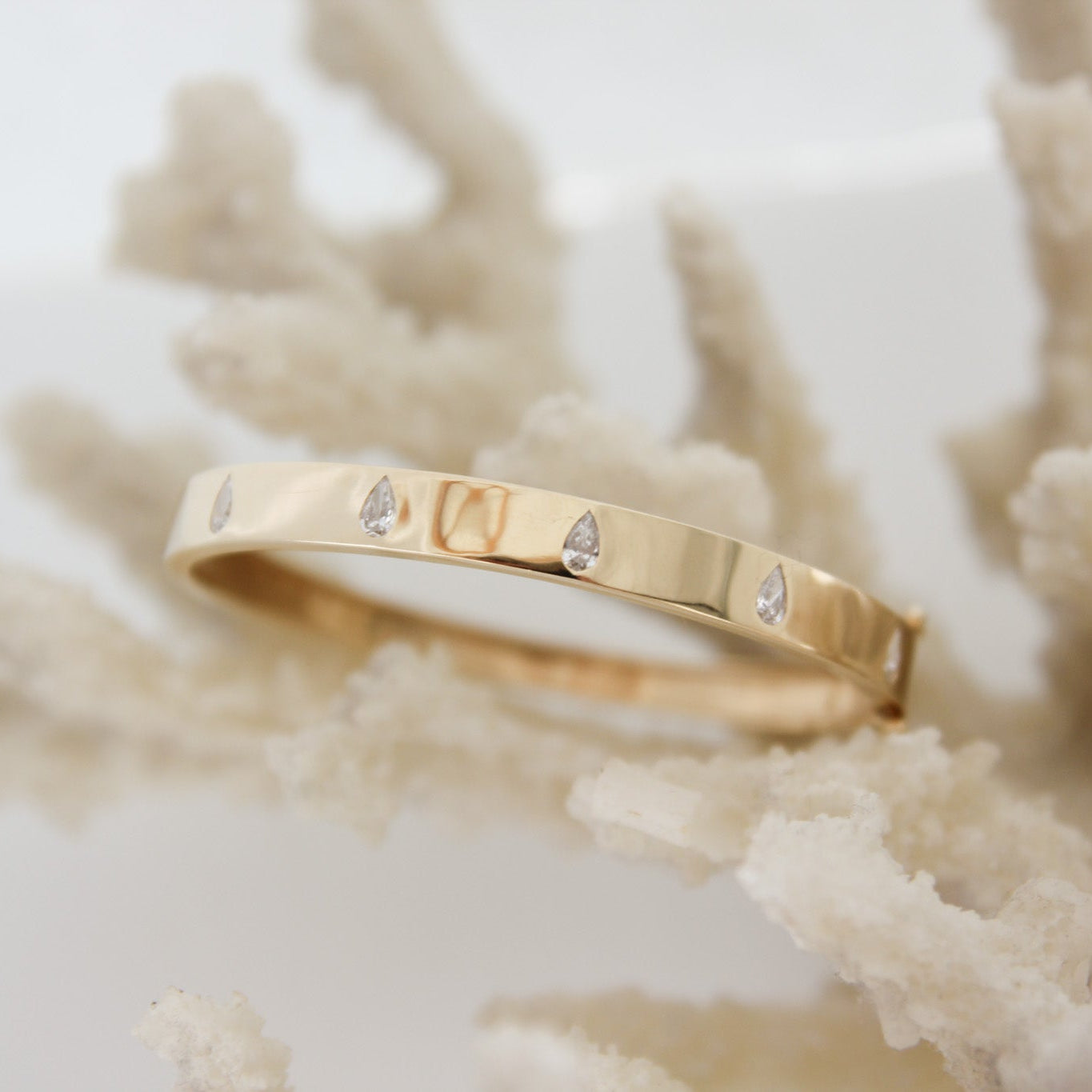 Duncan Pear Diamond Bangle