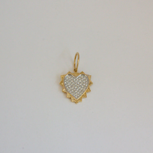 Josephine Pointed Edge Heart Pendant